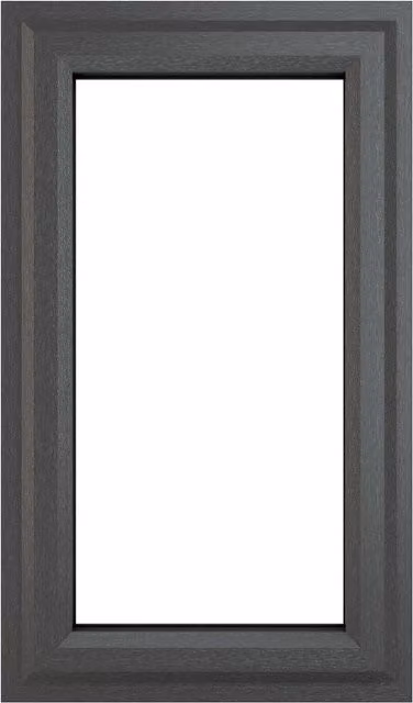Crystal Direct Top Hung Right Hand Side Window with Clear Glass in Dark Grey, W: 61.0 cm, H: 82.0 cm