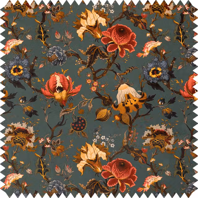 House of Hackney Artemis Velvet Chair in Petrol Blue