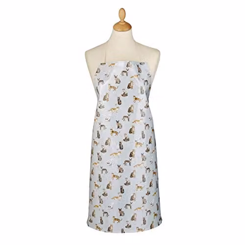 Cooksmart Curious Cats Waterproof PVC Apron in Multicolour and White