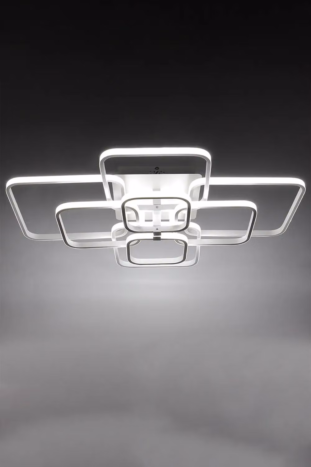Living and Home Contemporary LED Energy-efficient Semi Flush Ceiling Light in White – 4