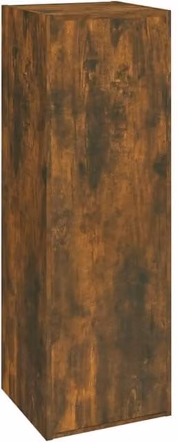Berkfield Home Set of 2 Smoked Oak TV Cabinets in Brown, W/D/H: 30.5 x 30 x 90 cm