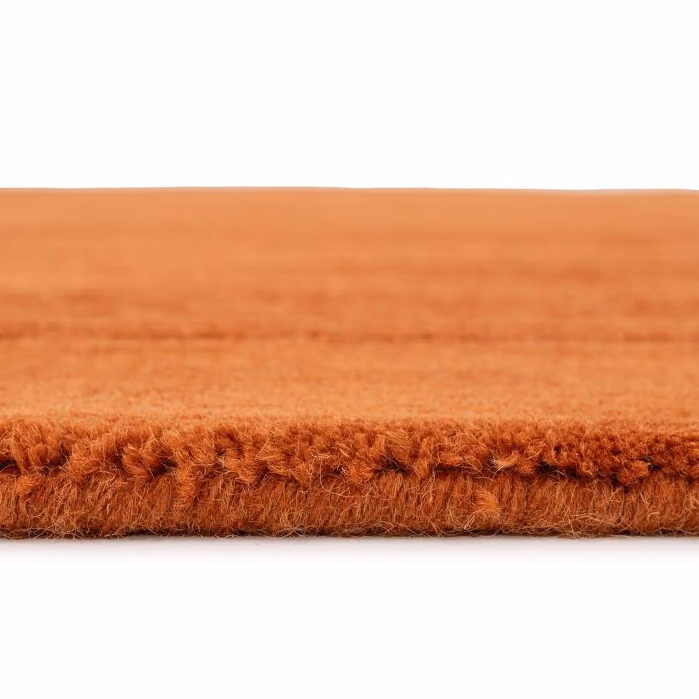 Kukoon Natural Wool Plush Pile Terracotta Area Rug W: 190 cm, D: 280 cm – 2