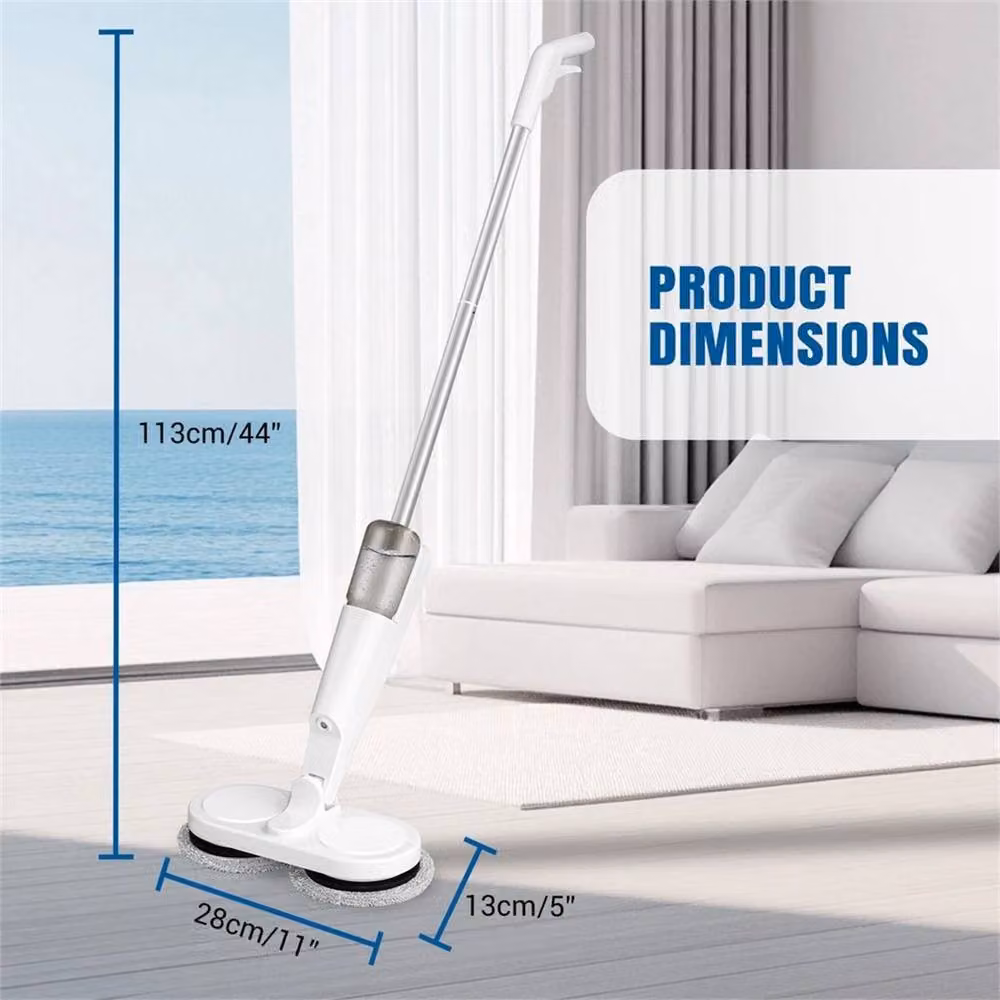 EONLION Cordless Rechargeable Electric Floor Mop in White, Height: 100 cm – 2
