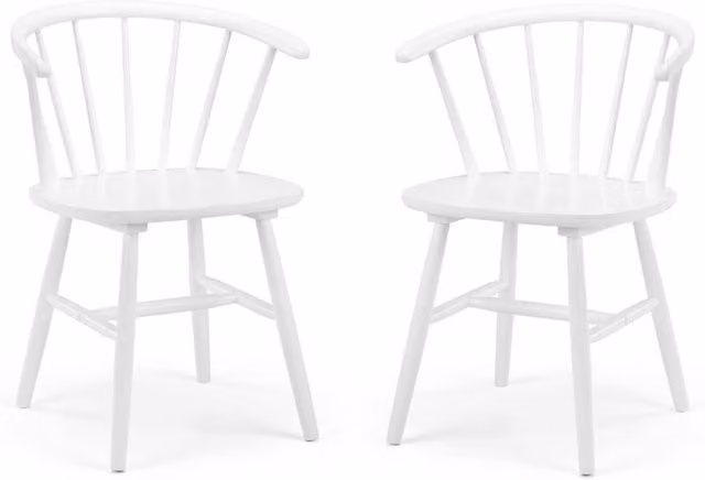 Cheshire Bellano Premium White Scandinavian Dining Chairs with Armrests - Set of 2