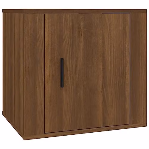 vidaXL Set of 2 Modern Bedside Cabinets in Brown Oak, W/D/H: 50 x 39 x 47 cm – 3