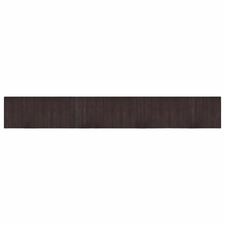 Berkfield Home Rectangular Bamboo Rug in Dark Brown, W: 60 cm, L: 400 cm