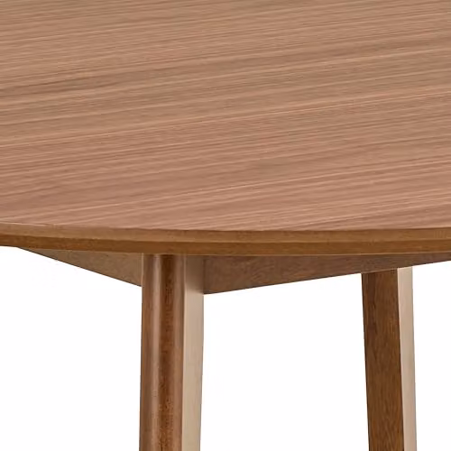 Furniture To Go Roxby Round Dining Table and 4 Dining Chairs in Walnut Brown, W: 105 cm, D: 76 cm – 4