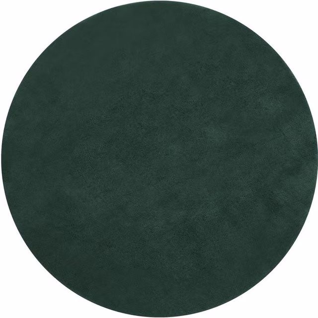 tectake Zonelle Round Fluffy Rug in Green, Washable and Allergy-Friendly Polyester Carpet, Diameter: 120 cm – 8