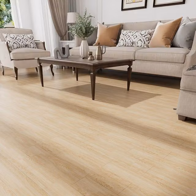 Darphe Rustic Wood Look Self-Adhesive PVC Plank Flooring, Brown