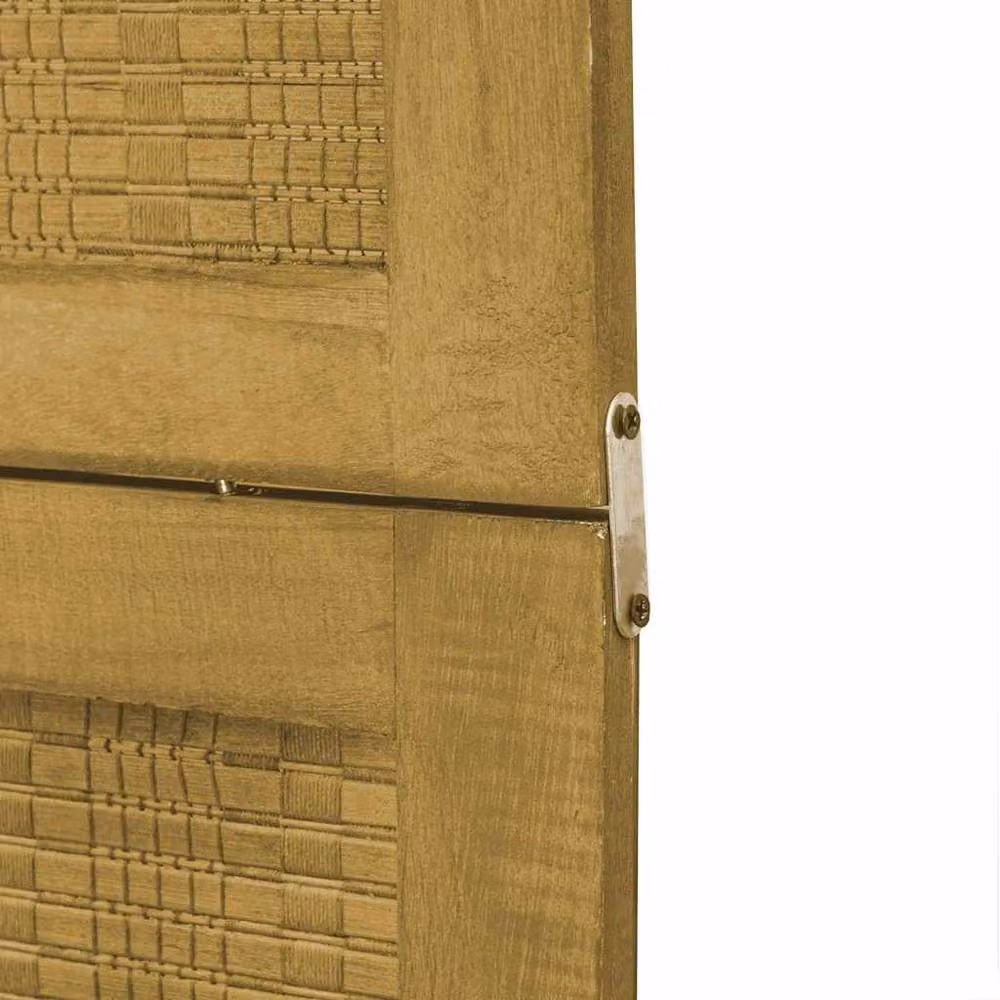 Berkfield Home 3-Panel Brown Solid Wood Paulownia Room Divider H 220 cm x W 110 cm – 4