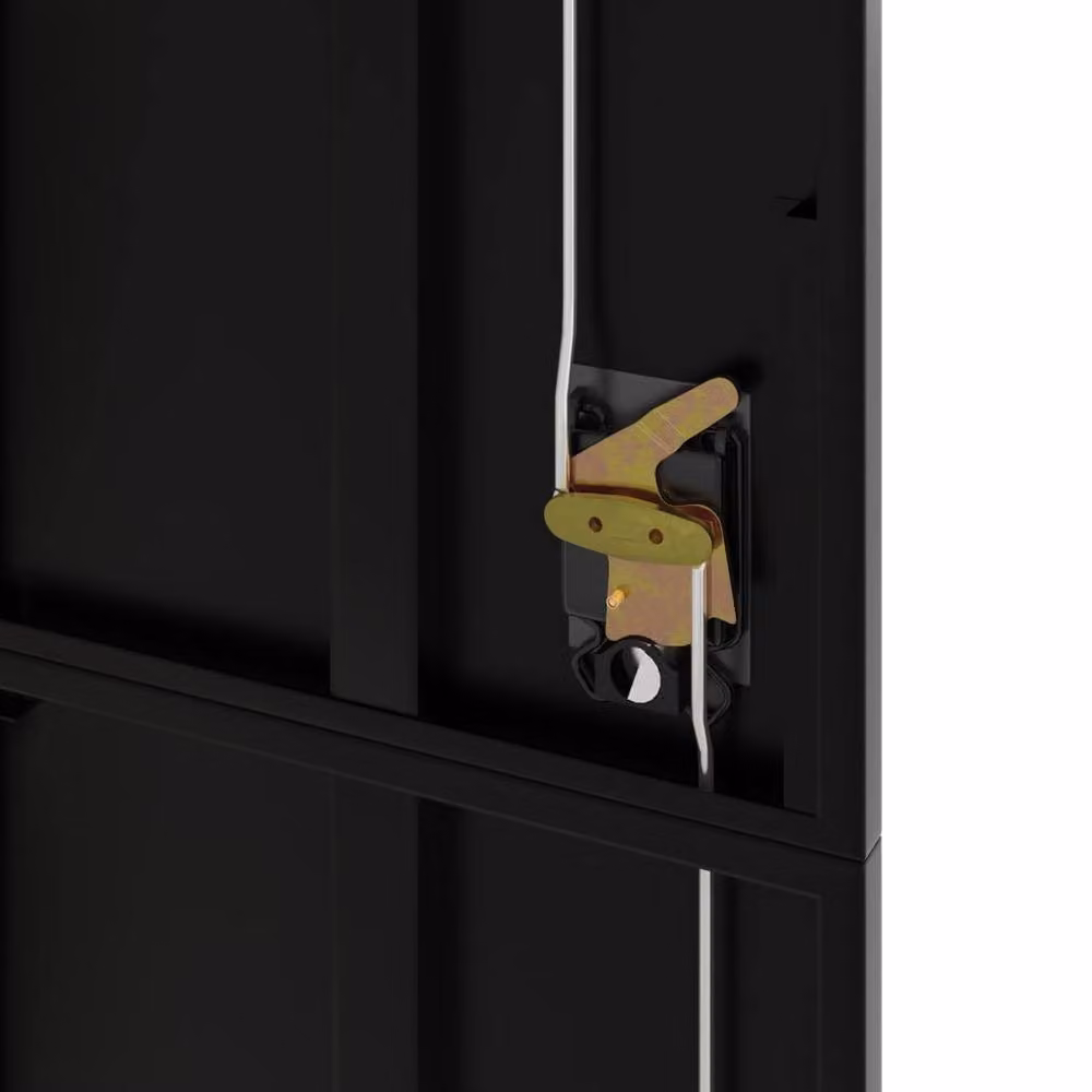 Berkfield Home Black Steel File Cabinet with Hinged Doors and Adjustable Shelves, W/D/H: 90 x 40 x 200 cm – 4