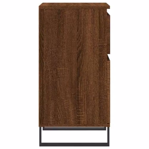 vidaXL Set of 2 Industrial Sideboards in Brown Oak, W/D/H: 40 x 35 x 70 cm – 7
