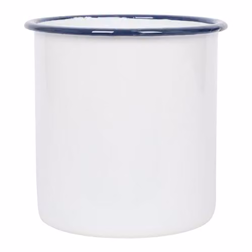 Argon Tableware White and Blue Enamel Stainless Steel Utensil Holder – 1
