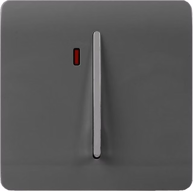 Trendi Flush 1 Gang Rocker Switch in Grey