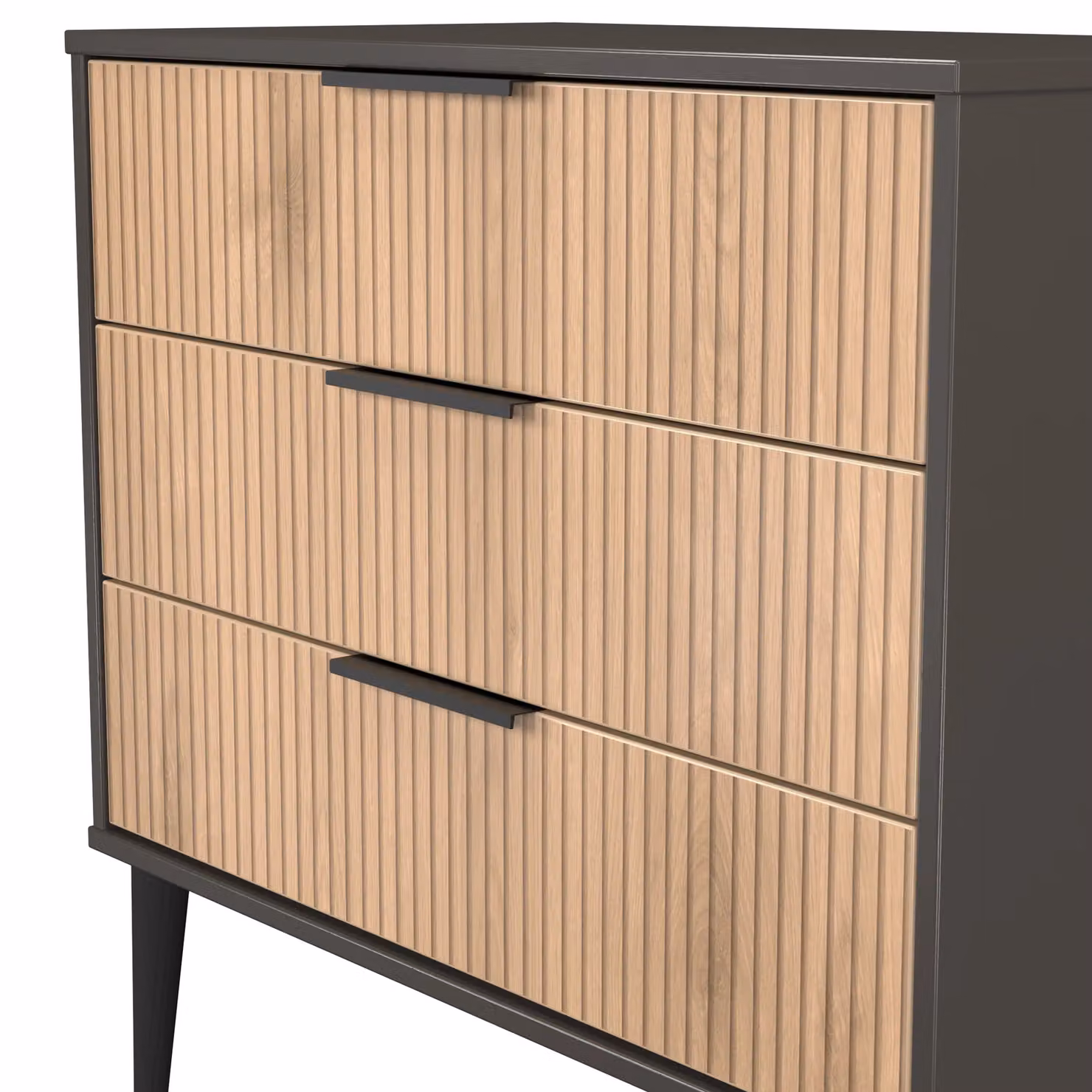 Ready Assembled 2 U Fuji 3 Drawer Chest in Grey – 4