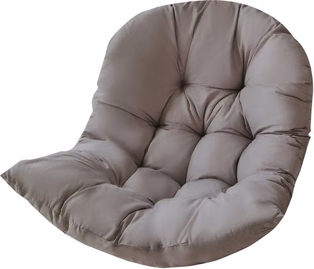 Kidkid Round Outdoor Hanging Egg Chair Cushion in Grey Polyester