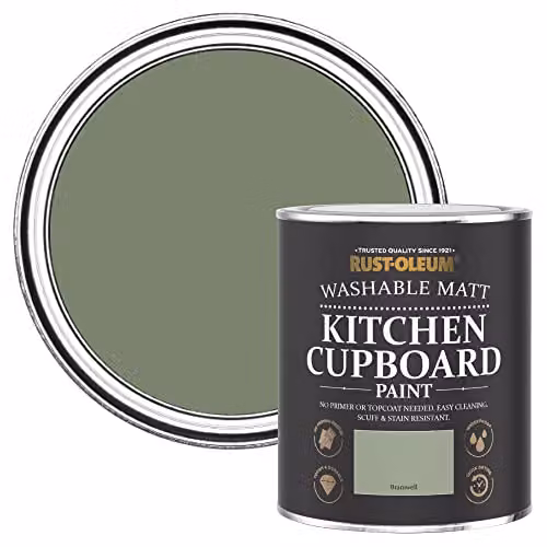 Rust-Oleum Green Kitchen Cupboard Paint in Matt Finish, 750ml