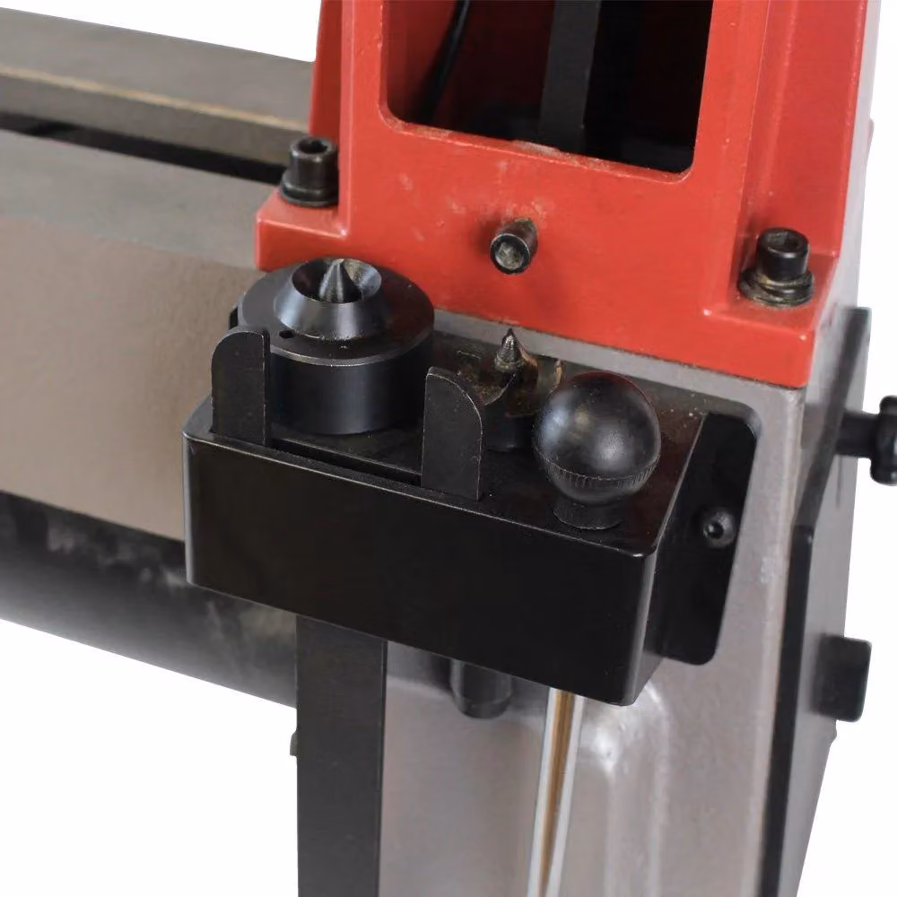 Lumberjack 550W Variable Speed Benchtop Mini Wood Lathe Machine in Red – 7