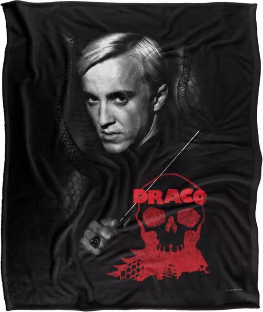 LOGOVISION Harry Potter Draco Portrait Super Soft Fleece Throw Blanket, White and Multicolour, W/D/H: 152 x 127 cm – 6