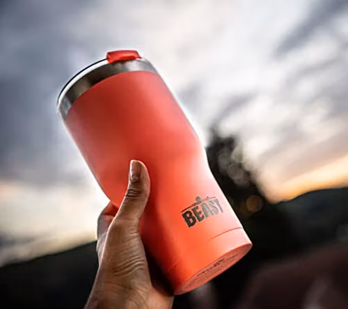 Greens Steel Beast Tumbler in Pink, 900 ml Vacuum Insulated Stainless Steel Mug with Lid – 3
