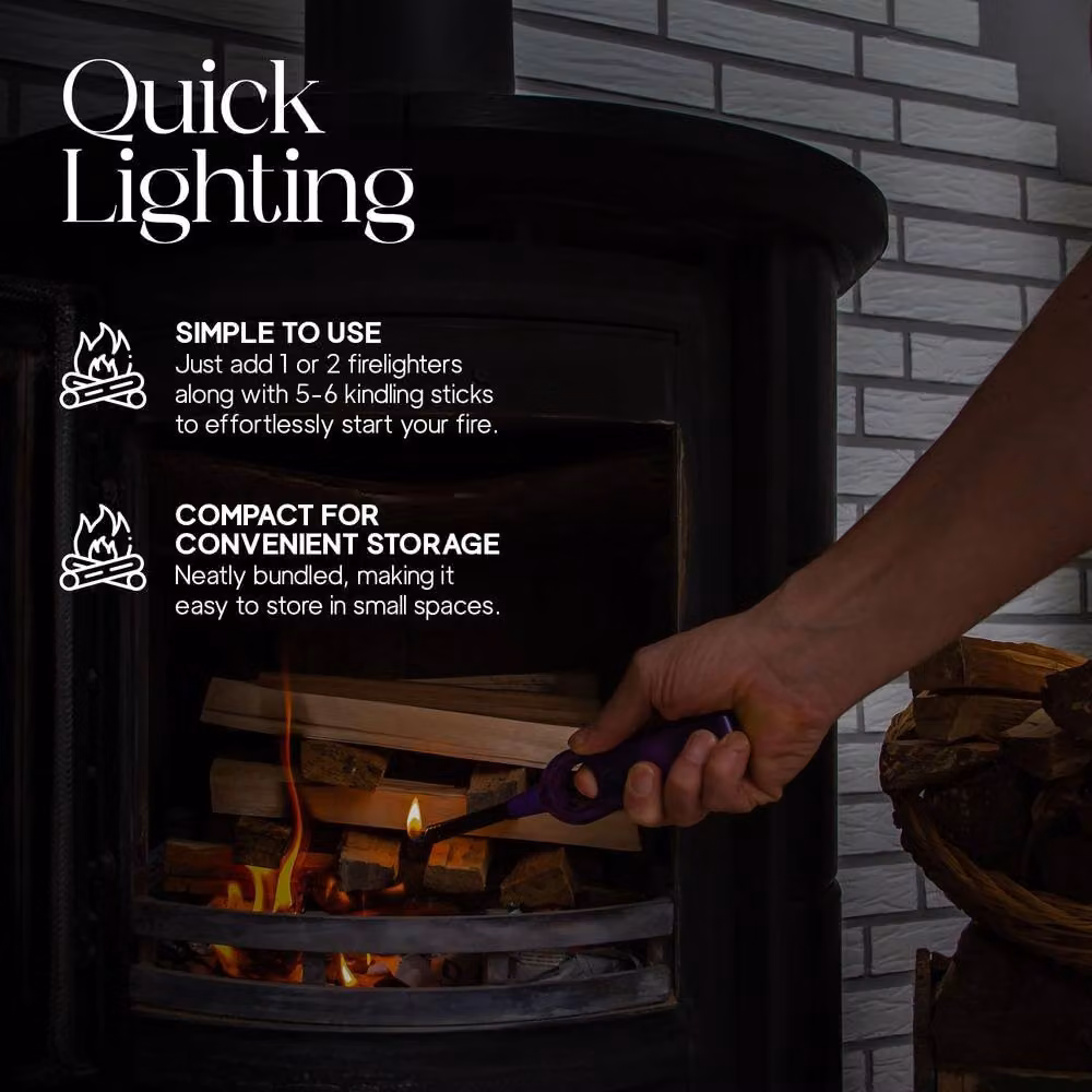 Pelle & Sol Smokeless Long-Burning Kindling Wood for Log Burners, 2.4kg, Brown – 4