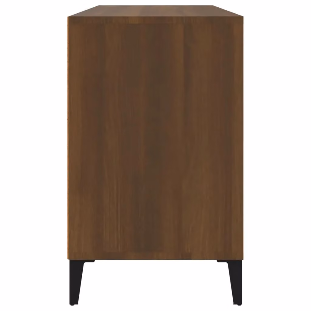 Berkfield Home Brown Oak Shoe Cabinet with Integrated Seat, W/D/H: 102 x 36 x 60 cm – 3