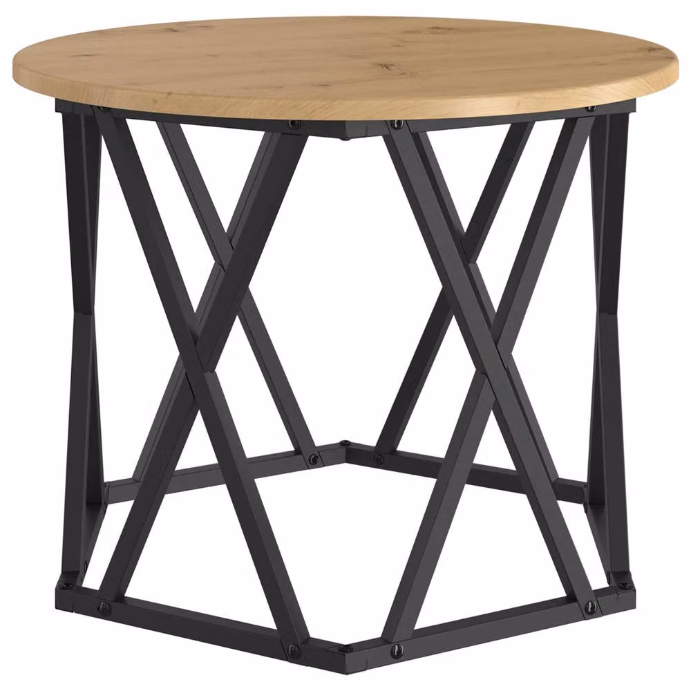 Berkfield Home Nesting Side Tables, 3 Piece Set in Brown Artisan Oak Engineered Wood – 4