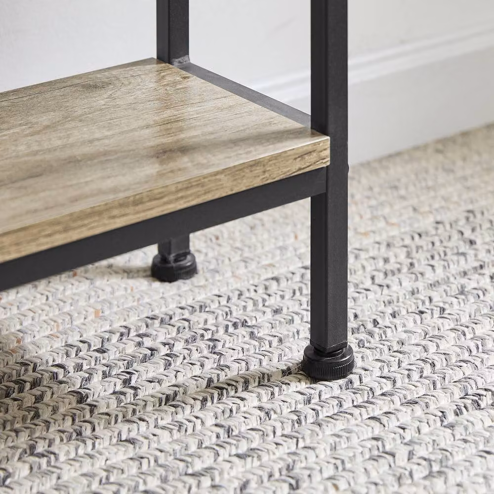SoBuy Industrial Narrow Console Table in Black and Brown – 4
