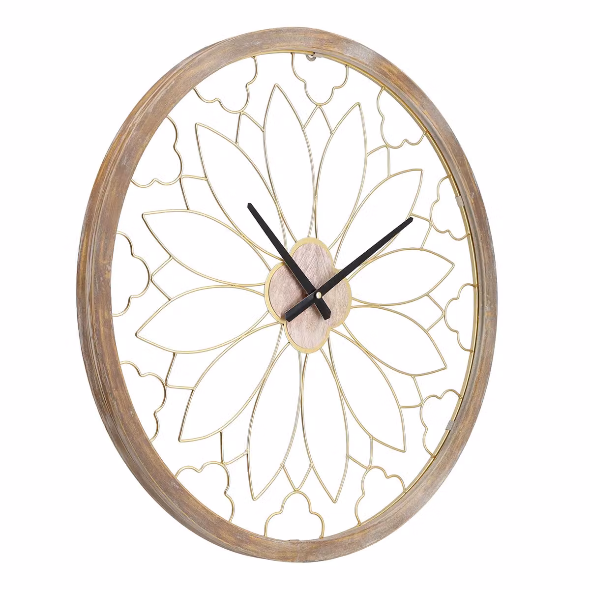 Charles Bentley Ullswater Round Skeleton Wall Clock, Diameter: 60 cm, Beige – 2
