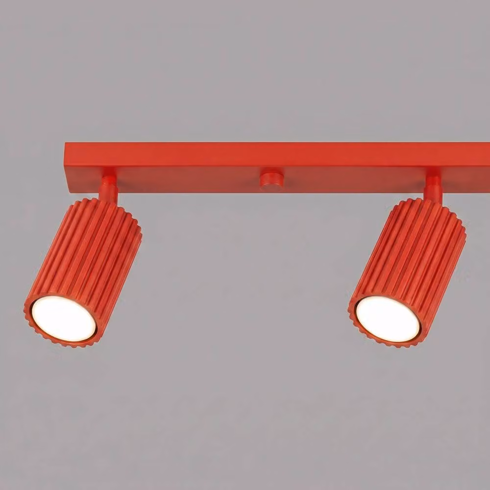 Sollux Lighting minimalist 4-light ceiling lamp in red, W/D/H: 81 x 16.5 x 6.5 cm – 3