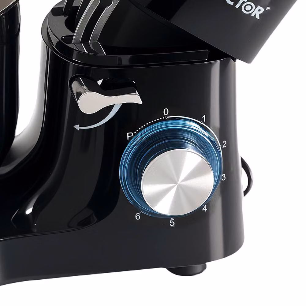 Spector Stand Mixer with 6.2L Stainless Steel Bowl, 1400W Motor and 6 Speeds with Pulse Function in Black – 5