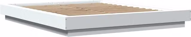 Berkfield Home Modern Bed Frame in White, W/D/H: 160 x 200 x 23 cm