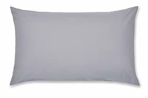 Catherine Lansfield Grey Percale Standard Pillowcase Pair, W/H: 50 x 75 cm – 1