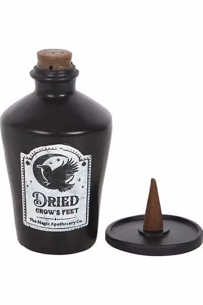 KDMD Dried Crow's Feet Incense Cone Holder in Black – 3