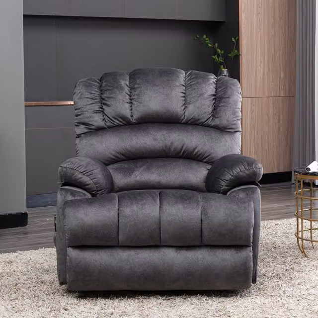 Aosom UK Electric Power Lift Recliner Chair with Heating Massage, Vibration, USB Ports and Side Pockets in Grey, W/D/H: 103 x 100 x 106 cm – 1