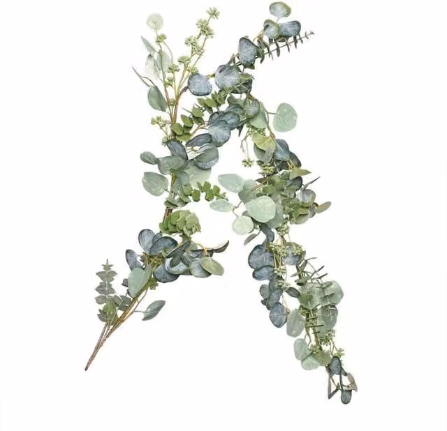 KDMD Eucalyptus and White Berry Garland, Green, 150 cm