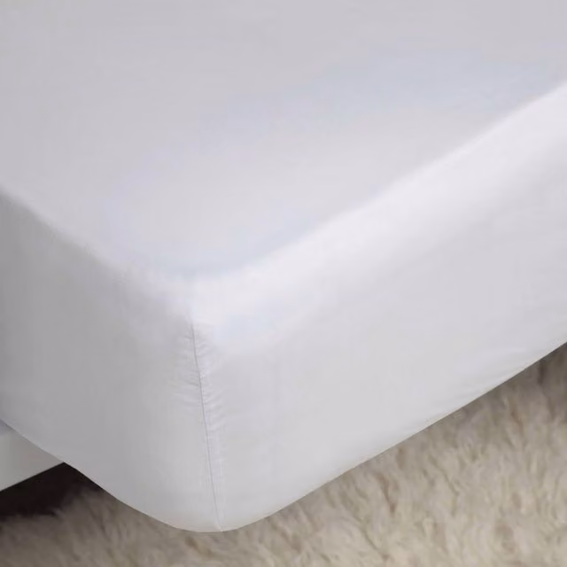 Belledorm White 100% Cotton Mako Sateen Extra Deep Fitted Sheet, King Size (W: 180 cm x L: 200 cm, Depth: 38 cm)