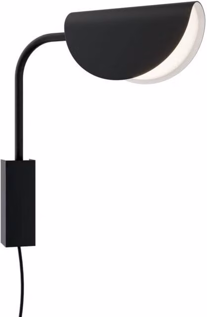 Netlighting Mollis Modern Black Wall Lamp with Acrylic Shade