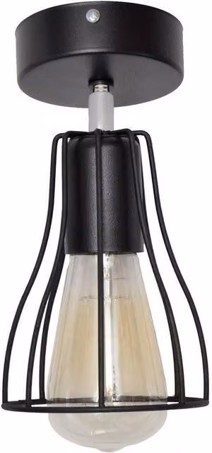 Netlighting Helam Tube Semi Flush Light in Black – 2