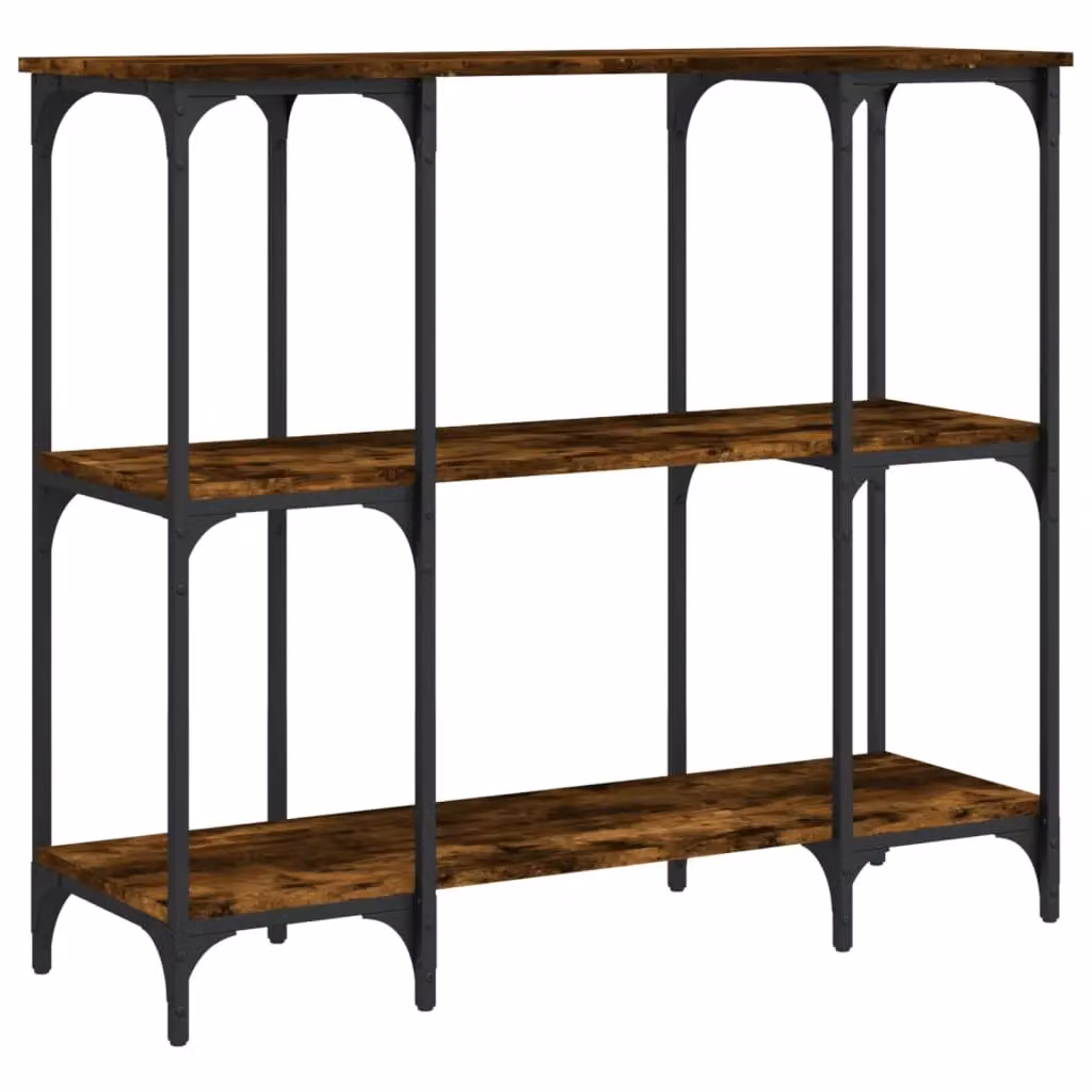 Berkfield Home Smoked Oak Console Table in Brown, W/D/H: 102 x 35 x 90 cm – 2