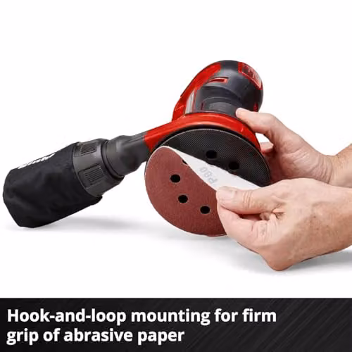 Einhell Power X-Change 18V Cordless Random Orbital Sander in Red – 4
