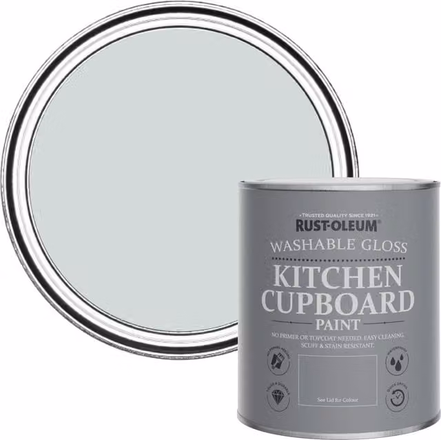 Rust-Oleum Kitchen Cupboard Paint in Gloss Finish, Grey, 0.75 l