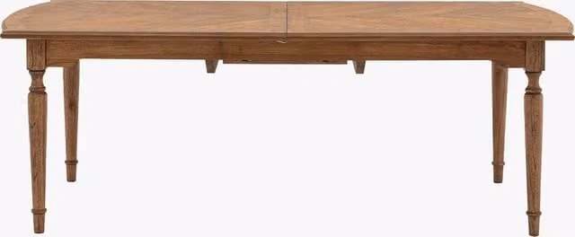 Perch & Parrow Chateau Extendable Rectangular Dining Table in Brown and Beige