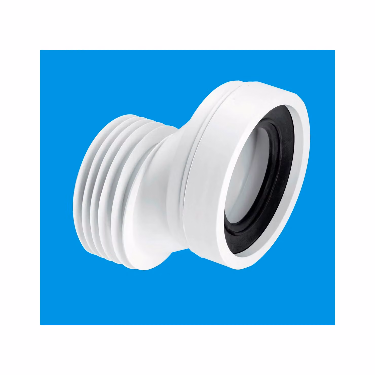 McAlpine WC-CON4A 40mm Offset Rigid WC Connector in White – 2