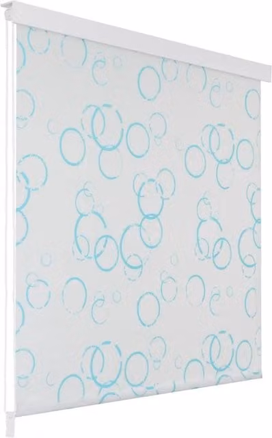 Berkfield Home Bubble Shower Roller Blind in White, W: 120 cm, H: 240 cm