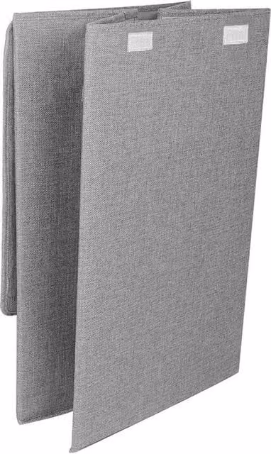 SPETLEK 72L Folding Laundry Hamper Basket with Lid in Grey