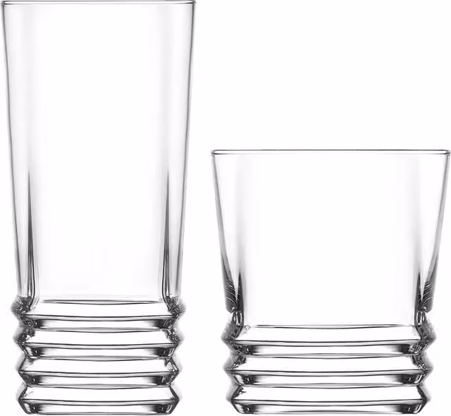 LAV Elegan 12 Piece Transparent Glass Tumbler Set