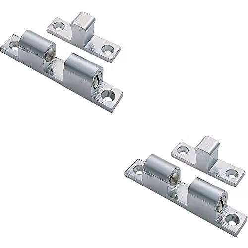 Loops 2 Pack Double Ball Roller Cupboard Catch in Chrome, 43mm