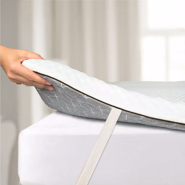 Brightr Sleep Titan 2 in 1 Firm and Extra Firm Mattress Topper, White, Single Size