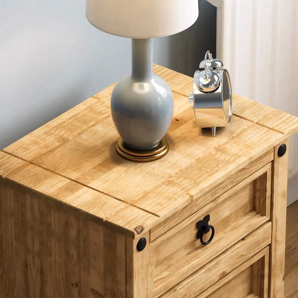 SPETLEK Mexican Solid Wood Bedside Chest Cabinet in Brown, W/D/H: 100 x 60 x 60 cm – 3